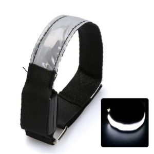 LED Reflective Bracelet Nylon Adjustable Armband Luminous Night Running Cycling Climing Strap Outdoor Sports Safety Bright Band
