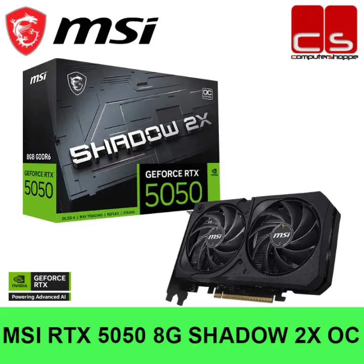 MSI GeForce RTX 5050 8G SHADOW 2X OC GDDR6 Graphics Card