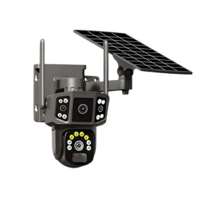 Huawei Solar Three-Lens CCTV Camera Wifi Connect 360 With Solar Panel and Battery 4G/WIFI Smart IP Security Camera Auto Tracking Two-Way Audio Night Vision Waterproof