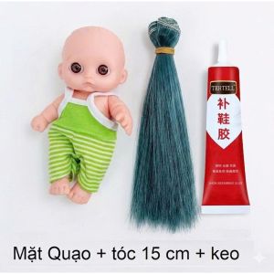 Combo Dán Tóc Búp Bê Nhựa 12 cm 5 Inch Doll - Phụ kiện Dán Tóc Cho Búp Bê