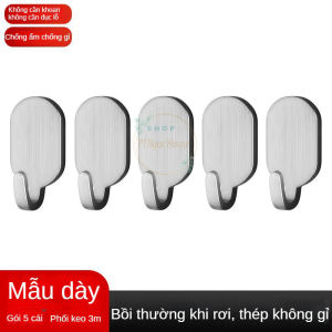 Set 5 Móc Treo Đồ Dán Tường Bằng Thép carbon - Combo 5 Móc Treo Tường Chịu Lực