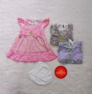 COD 3 Stel Baju Bayi / Dres Bayi / Setelan Baju Bayi Perempuan