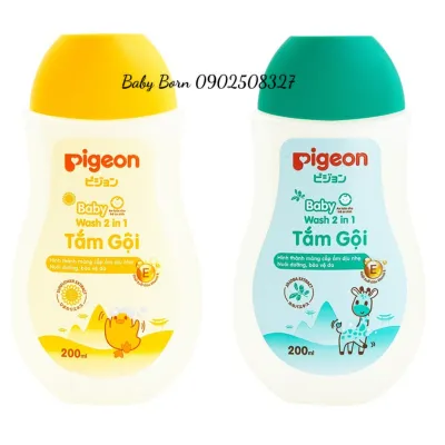{CHÍNH HÃNG} - Tắm gội dịu nhẹ Pigeon 200ml Hoa hướng dương/Jojoba - Mẫu mới nhất
