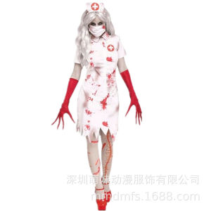 womens Halloween cos zombie nurse costume doctor cosplay Zombie costume role-playing set