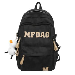 New Korean style with high aesthetic appeal ins Trendy and cool letter-print backpack lightweight and large-capacity travel backpack for couples