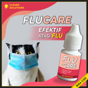 Clever Solutions - FLUCARE (Obat Flu Kucing Obat Kucing Pilek Batuk Demam Ngorok Infeksi Pernafasan Kucing Cat Kitten) [Olive Care Fefarm Babah Cat House Racoon Koinami]