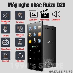 Máy Nghe Nhạc RUIZU D29 Bluetooth 5.2 - Bản 2025 - Cảm ứng - Xem phim xem ảnh - Loa ngoài siêu lớn - Bô nhớ trong 8Gb