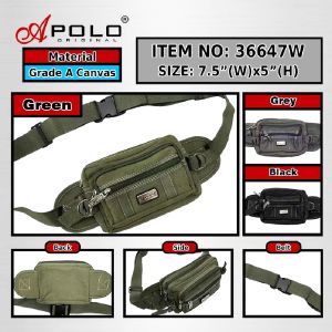 Canvas Waist Bag Chest Bag Phone Pocket Shoulder Business Bag Pinggang Bags