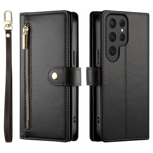 For Samsung Galaxy S25 S24 S23 S22 S21 S20 Ultra / Samsung S25 S24 S23 S22 S21 S20 Plus / Samsung S23 S21 S20 S24 FE Phone Case Magnetic Leather Wallet 9 with Stand Card Slot Flip Cover Casing