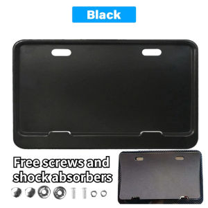 Motorcycle Universal License Plate Holder Aluminium‌ Alloy Carbon Pattern License Plate Protector