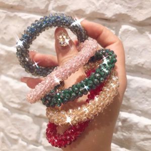 MYCOLOR Headwear Accessories Cute Fashion Crystal  Ladies Student Rubber Band Ponytail Holder Hair Ties Hair Rope