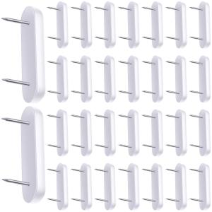 30PCS Bed Skirt Holding Pins Plastic Head Double Pins Furniture Foot Nails Chair Leg Nails Only For Wood Products