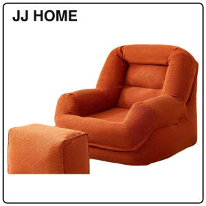 【JJ HOME】S23 Tatami Lazy Sofa With Leg Rest/Cozy Tatami Chair for Bedroom Balcony/ Washable Cover