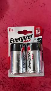 Energizer Max Alkaline D2 Batteries E95MAXBP2
