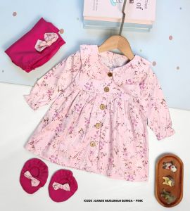 Gamis Bayi Perempuan motif muslimah