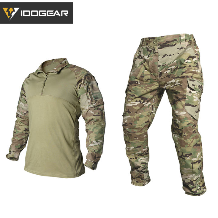 Chemise Tactique IDOGEAR BSR Homme Avec Coudières – Manches Longues – Tenue Militaire Paintball Airsoft