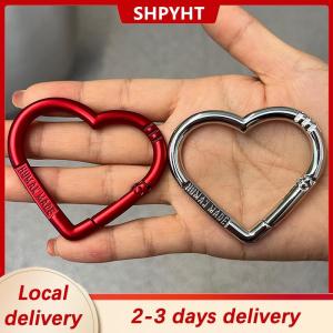 [COD] SHPYHT Local delivery Ship within 24 hours Love Heart Letter Carabiner Keychain Portable DIY Open Metal Buckle Connecting Hooks Accessories