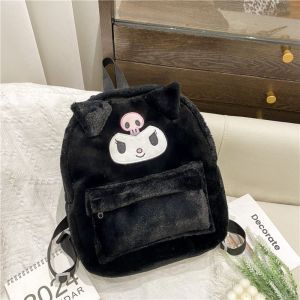 SIGNET Cartoon Sanrio Plush Backpack Hello Kitty Kuromi Cinnamoroll School Bags Cute My Melody Schoolbag