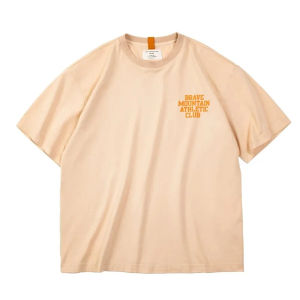 ทีเชิ้ตทำงาน Maden สไตล์อเมริกัน แขนสั้น สีมาการอง พิมพ์ตัวอักษร ผ้าฝ้ายทั้งหมด คอกลม เสื้อผู้ชายฤดูร้อน