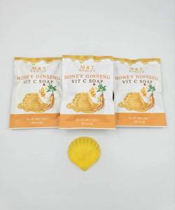 เซ็ท 3 ก้อน // สบู่ผิวหน้า น้ำผึ้ง โสม วิตซี 30 กรัม / ขายโดยเจ้าของแบรนด์ M&T Renita // HONEY GINSENG VIT C SOAP