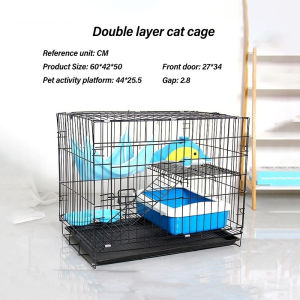 【Ready】KANDANG KUCING MURAH Tingkat 3 + Roda/kandang kucing lipat kandang hewan peliharaan