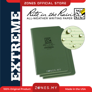USA Rite in the Rain | All Weather Stapled Notebook | Weatherproof Write Paper | Pliable Field-Flex Green Cover No 971FX