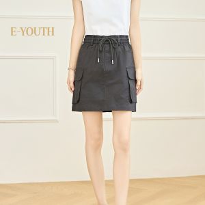 Eyouth 20222 Women Minimalist Cargo Mini Skirt