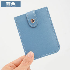 Dompet Kartu Atm Bahan Kulit Dengan Gesper Jepret Dompet Tarik Tempat Kartu Nama
