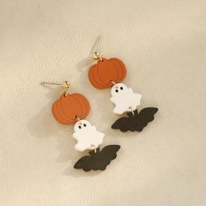 Earrings Exaggerated Styling Pumpkin Earrings Personality Quirky Fun Thriller Theme Events