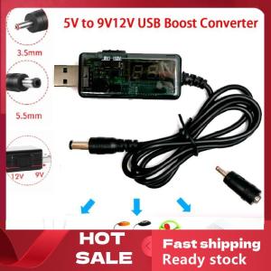 🚚【Local Express Delivery】🚚 USB Boost Converter DC 5V To 9V 12V USB Step-up Converter Cable + 3.5x1.35mm Connecter For Power Supply Charger Power Converter