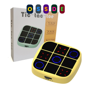 OSSDE Tic Tac Toe Bolt Game 4-in-1 Handheld Puzzle Game Console Electronic Infinites Travel Games
