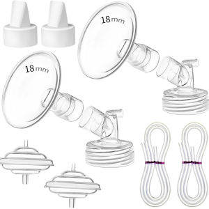 PumpMom Flange Pump Parts for Spectra S2 Spectra S1 Spectra 9 Plus Breastpump Flange Valve Tubing Backflow Protector Not Original Spectra S2 Accessories