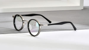 FONEX กรอบแก้วอัลลอยด์ผู้ชายกลมสไตล์วินเทจเรโทรแว่นตาผู้หญิงขอบเต็มสไตล์ญี่ปุ่นแว่นสายตาเบามากกำหนดได้เอง1024