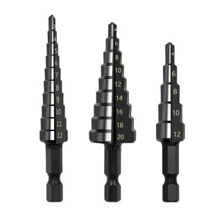 Step Drill Mata Bor Pagoda Kerucut Titanium Untuk Baja  Spiral Kerucut Hss Steel Titanium Coated Matabor