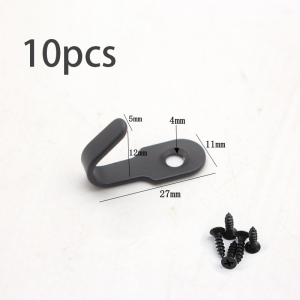 10pcs Mini Single Hooks Hanger Hook Robe Hook With Screws Wall Punching Hooks