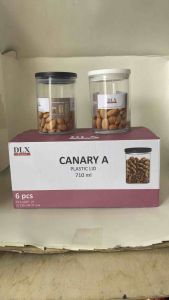 TERMURAH toples kaca canary kedap udara set (6 pcs) ukuran 710 ML