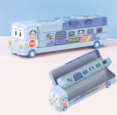💎💫GROCELY💫💎 KOTAK PENSIL 3 TINGKAT + PENGSERUT KARAKTER TAYO LITTLE BUS LUCU / TEMPAT PENSIL KALENG 3 SUSUN + RAUTAN BENTUK TAYO