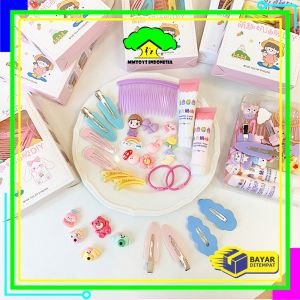 MI-C776 Jepit Rambut DIY Set With Clay Decorating Hair Pin Korean Style / Menghias Jepitan Karet Aksesoris Rambut Anak dengan Cream Import