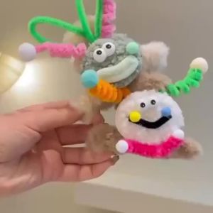 Rabbit plush fluffy cartoon hair clip cute little clip big-eyed plush hair clip claw clip.