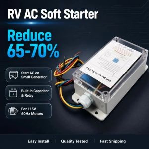 FFBH RV Soft Starter For AC Compressor Reduces Startup Current 65% Quiet Operation Air Conditioner Modification Module A/C Compressor 9Q4T2