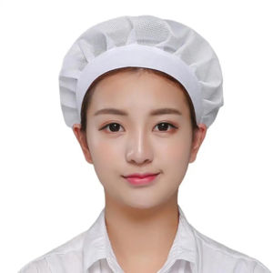 Topi Chef Koki/Airnet Topi Kain /Hair Net Jaring/Topi Koki Jala/Topi Chef Mesh/Chef Pekerja Premium/Topi Peci Cap/Topi Pabrik Rempel