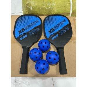 Bộ Vợt Bóng Pickleball 2 Vợt Và 4 Quả Bóng Pickleball Kèm Túi Đựng Dành Cho Nam Và Nữ