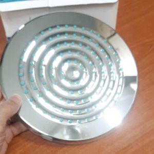 johnson suisse Nautical wbfa300706 solid brass monojet round 9" shower rose with solid brass ball joint in shining chrome
