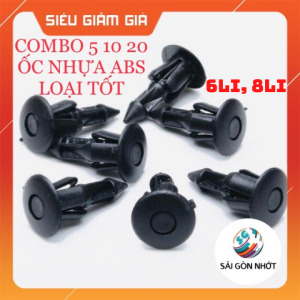 (GIÁ SỈ) COMBO 20 ỐC NHỰA BẤM DÀN ÁO chốt nhựa dàn áo xe máy 6Li 8Li phù hợp nhiều dòng xe trên thị trường