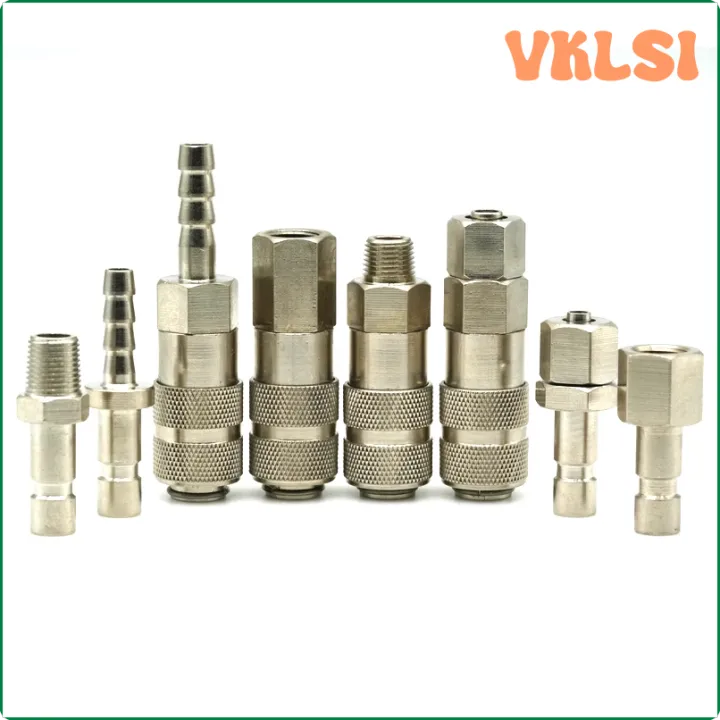 VKLSI Brass Pneumatic Fitting Self-locking Mini Quick Coupling ...