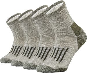 4 Pairs Merino Wool Socks Thicken Warm Hiking Cushion Crew Socks For Men Women Wool Sports Socks Moisture Wicking Euro Size2026
