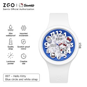 ZGO x Sanrio Melody Quartz Watch Men Women Students Children Cute Cartoon Watch 897