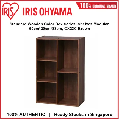 IRIS Ohyama CX23C - Japan Color Box 2-3 Tier Wood Storage Shelf | White