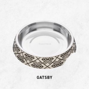 FuzzYard Pet Easy Feeder Cat Dish Bowls w removable steel insert | BPA Free - 9 Fun Designs