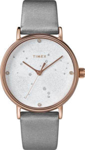 Clearance - Timex Celestial Opulence Textured Strap Watch 37mm - TW2T87500 * 100% original